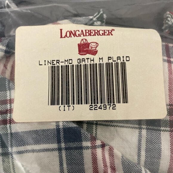 Longaberger LinerPlaid 224972 Farmhouse Traditional Cotton USA - Picture 2 of 7